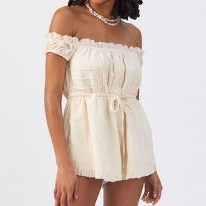 Off shoulder rompers